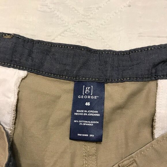 George tan flat front shorts size 46 nwt - Picture 2 of 5